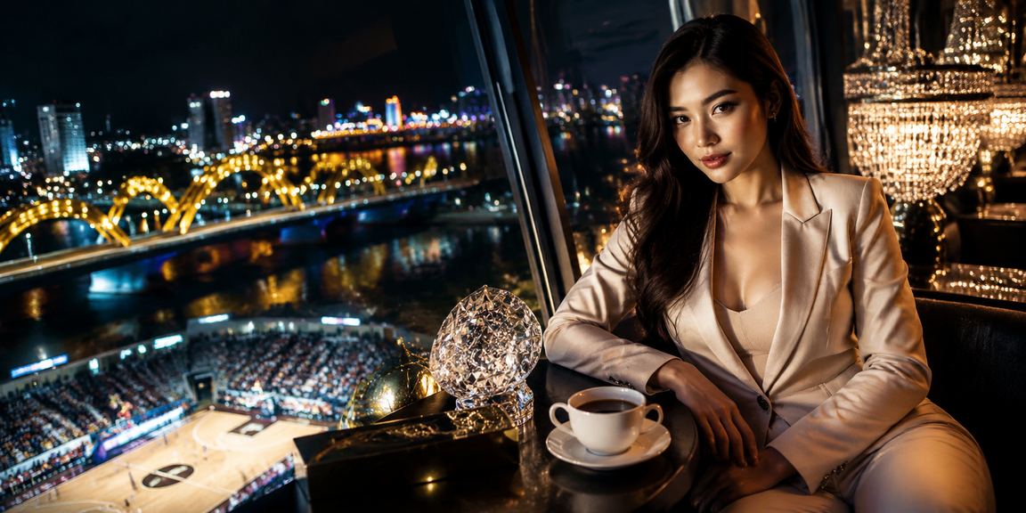 Người dùng Đà Nẵng xem bóng rổ và thao tác mobile trong quán cà phê